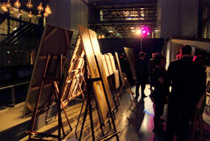 Easels being used at an event